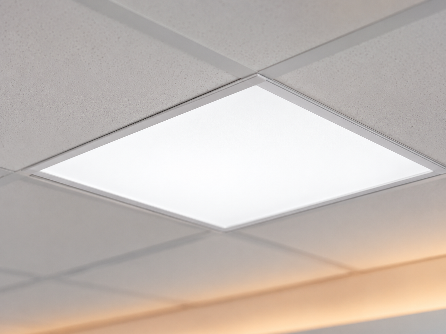 LED ceiling panel close-up